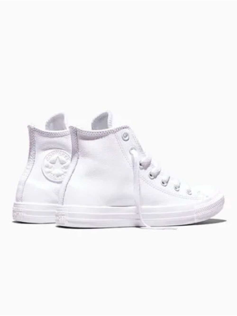 Converse Leather High Top Sneakers in White